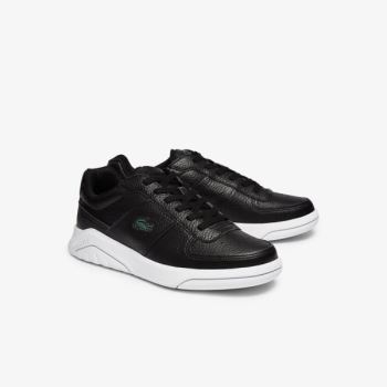 Lacoste Men’s Game Advance Tumbled Leather Sneakers - Tenisky Pánské Černé / Bílé | CZ-niuFCi